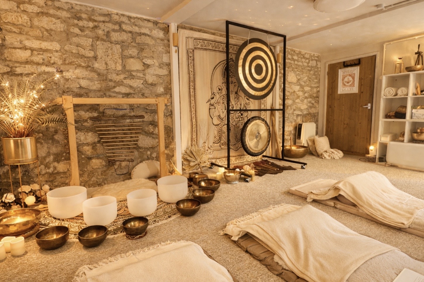 Group sound bath circle